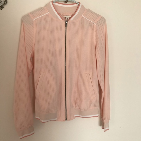 Merona Peach Track Jacket with Stripes - Picture 4 of 9